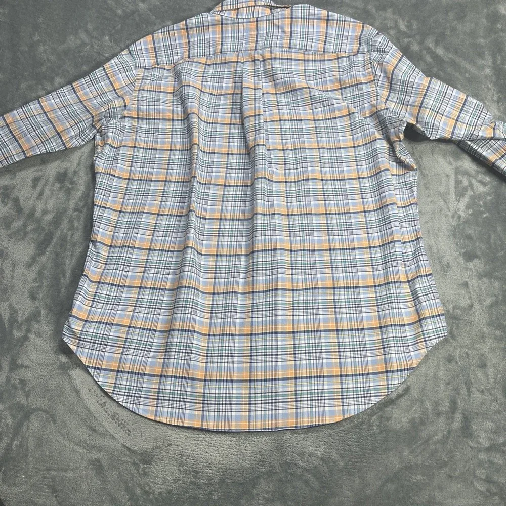 Polo Ralph Lauren Shirt XL Classic Fit Plaid Flesh Pony Oxford Long Sleeve Woven